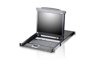 ATEN 8-PORT SINGLE RAIL 17" LCD KVM IT