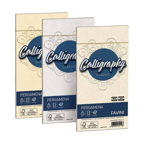 CF25BUSTE PERGAMENA 11X22 CREMA