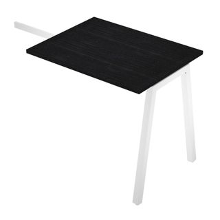 Allungo reversibile dx/sx 80x60cm piano nero venato per scrivania struttura bian