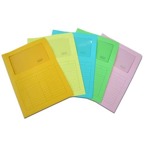 CF50CARTELLINA SINTEX VERDE C/FINESTRA 115GR