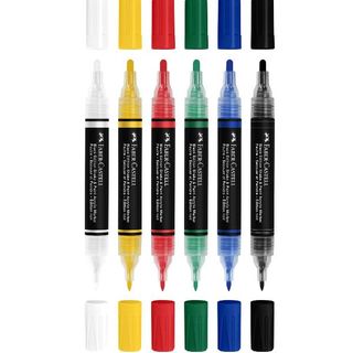 Astuccio 6 marcatori ShakePaint Black Edition colori assortiti basic Faber-Caste