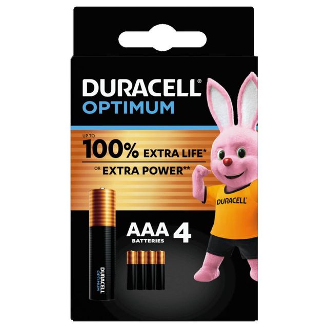 Batteria alcaline Duracell Optimum Ministilo AAA - MN2400 - blister da 4 - DU00…