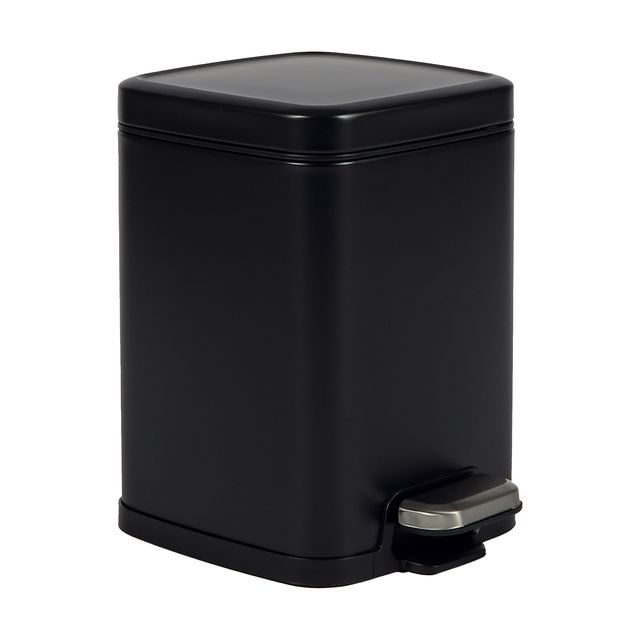 Bidone Pico con pedale e vaschetta 4L nero satinato Perfetto