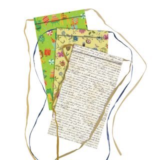 Blister 3pz sacchetto carta c/nastro rafia 26x40+5cm fantasie assortite Sadoch