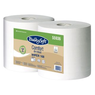 Bobina Multiuso 2 veli Bulkysoft Comfort Wiper 168 mt - bianco - Conf. 2 rotoli…