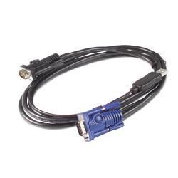 APC - Cavo tastiera / video / mouse (KVM) - USB, HD-15 (VGA) a HD-15 (VGA) - 3.…