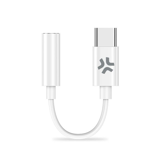 CELLY CAVO ADATTATORE DA USB-C MASCHIO A JACK 3.5mm FEMMINA BIANCO