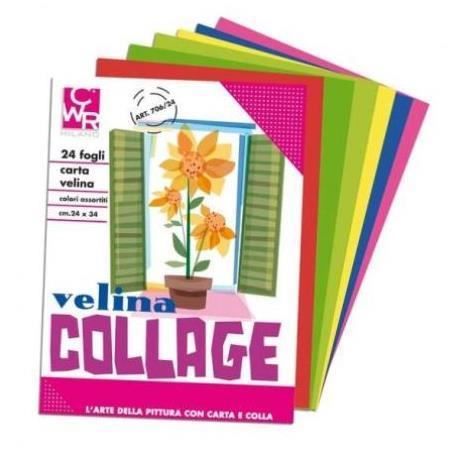 CWR Deco Collage - Carta - 500 x 760 mm - 24 fogli - viola - carta velina