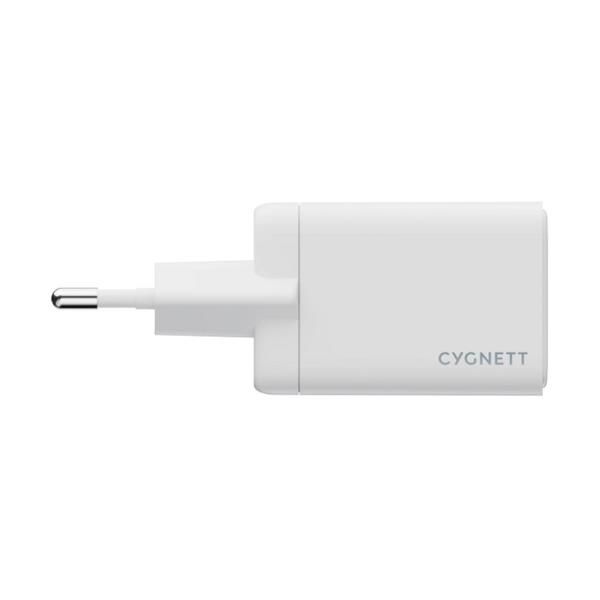 CYGNETT POWERPLUS 65W DUAL PORT WALL CHARGE