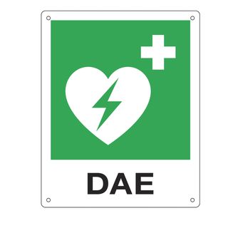 Cartello d'emergenza 25x31 cm Cartelli Segnalatori ''Defibrillatore d'emergenza…