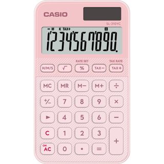 Calcolatrice tascabile Casio SL-310YC-LP-W-EP con display a 10 cifre e alimenta…