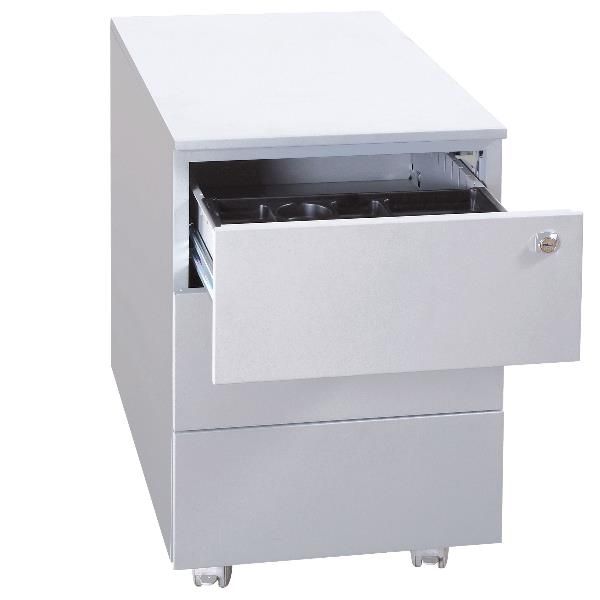 Cassettiera in metallo KUBO 3 con cassetti su ruote 40x59x54 cm grigio 3903 G