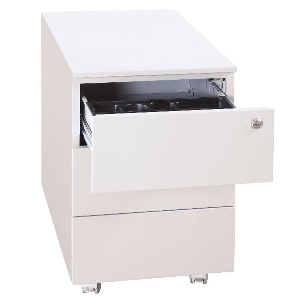 Cassettiera in metallo KUBO 3 con ruote - 40x59x54 cm bianco 3903 B