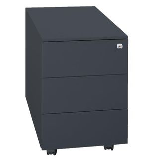 Cassettiera in metallo KUBO 3 con ruote - 40x59x54 cm nero 3903 N