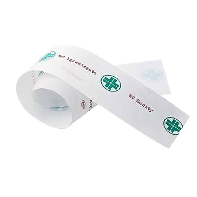 Conf 1000 Strisce garanzia per WC carta bianco/verde Leone
