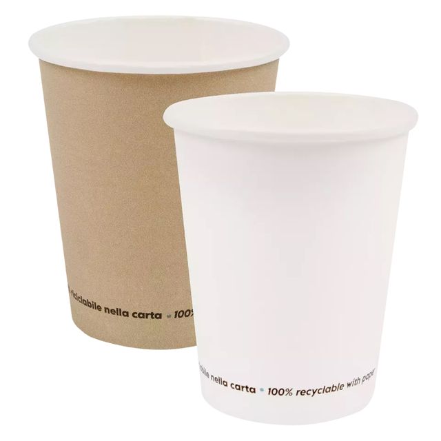 Conf 50 Bicchieri in carta 200ml avana Signor Bio