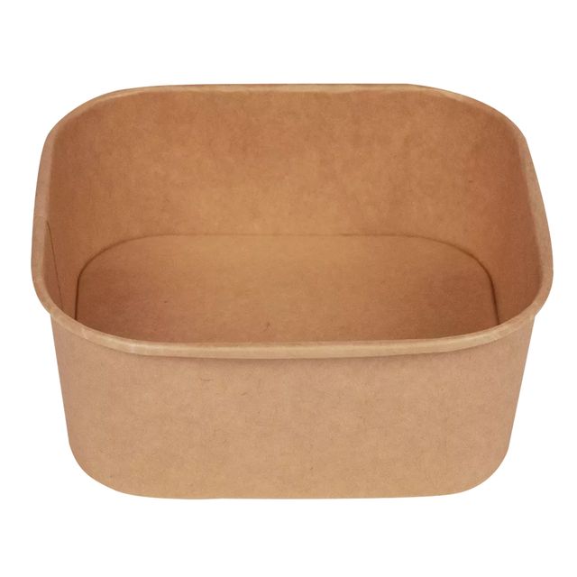 Conf 50 Bowl quadrate 1200ml 17x17cm avana Signor Bio