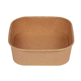 Conf 50 Bowl quadrate 900ml 17x17cm avana Signor Bio