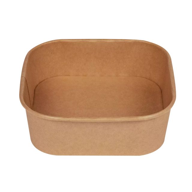 Conf 50 Bowl quadrate 900ml 17x17cm avana Signor Bio