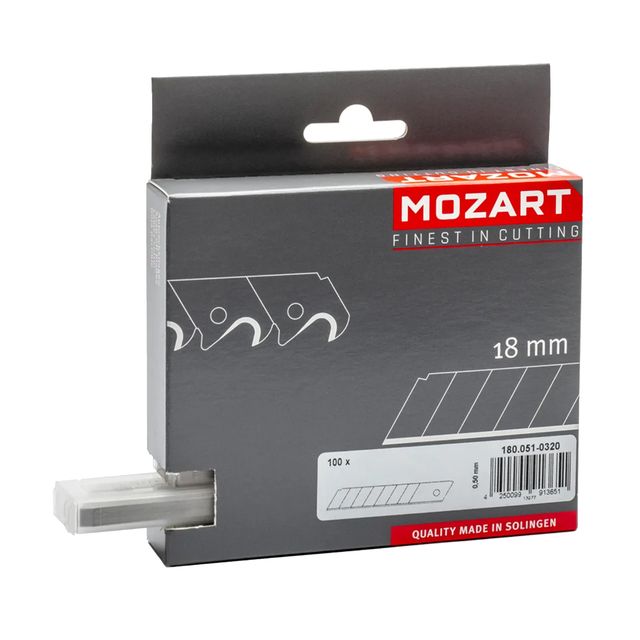 Conf. 10 lame a spezzare 18mm in titanio Mozart