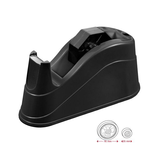 Dispenser da tavolo big c/portapenne nero per nastri 33/66mt Starline