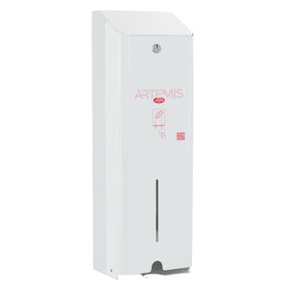 Dispenser per assorbenti Artemis 1 colonna metallo verniciato bianco Mar Plast