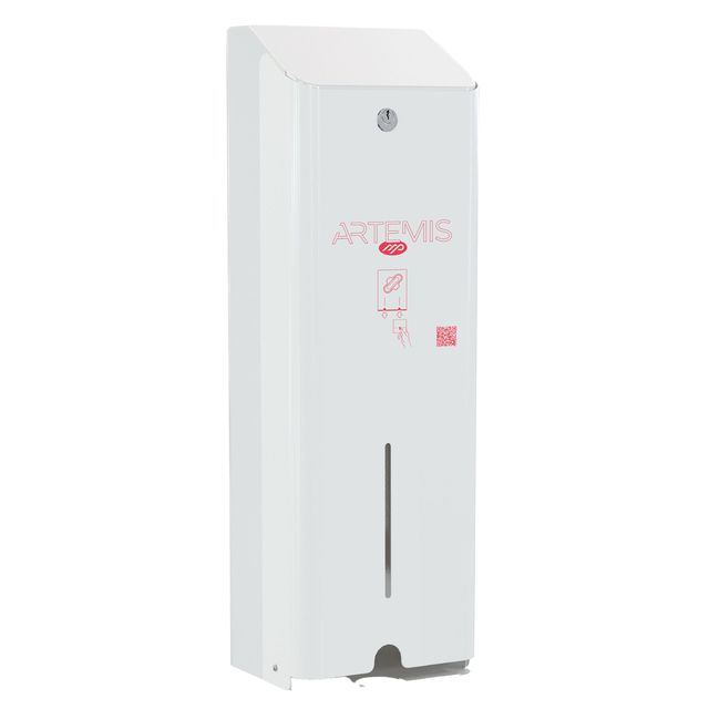Dispenser per assorbenti Artemis 1 colonna metallo verniciato bianco Mar Plast