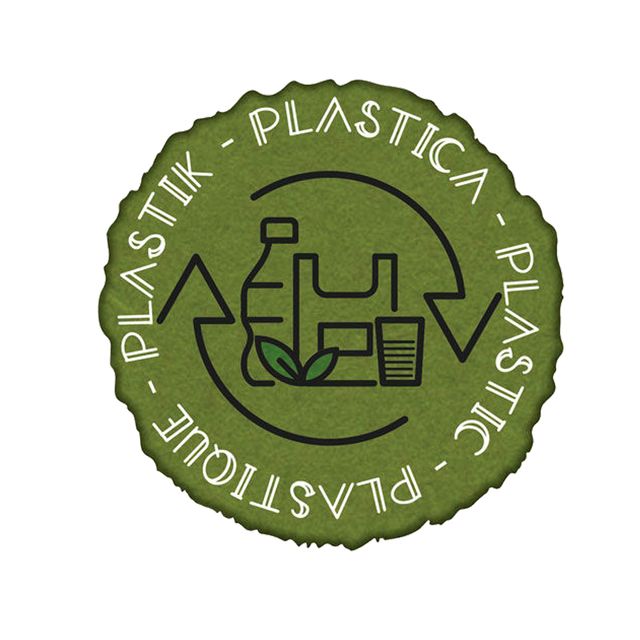 Etichetta autoadesiva raccolta differenziata plastica in vinile verde Medial Int