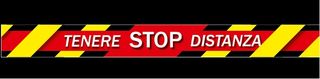 GOUP SOLUTIONS STICKER DA TERRA STOP,TENERE DISTANZA A MANTIENI LA DISTANZA
