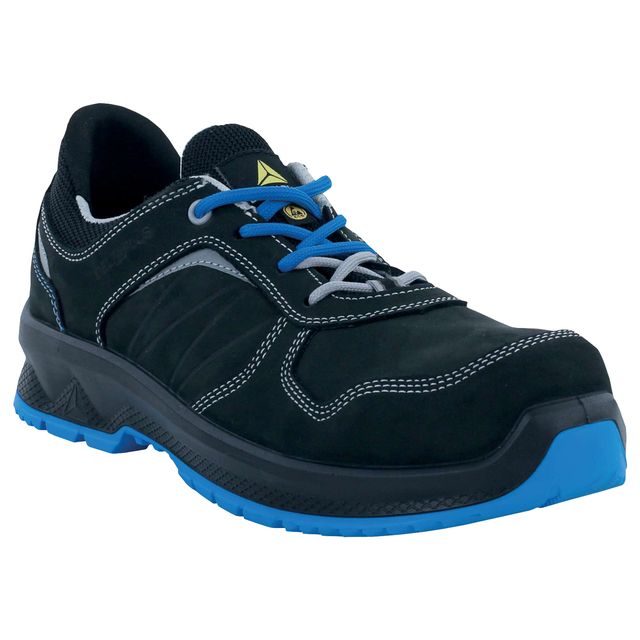 Calzatura di sicurezza Rossi S3S SR - numero 45 - nero/blu - Deltaplus