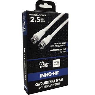 INNO-HIT E84623 CAVO ANTENNA SAT COASSIALE 2.5 MT BIANCO