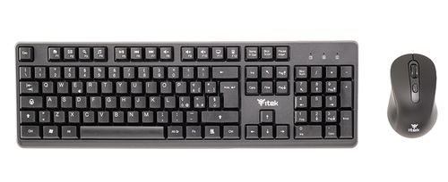 ITEK DEC W01 TASTIERA + MOUSE WIRELESS 2.4GHz NERO
