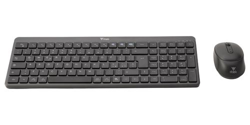 ITEK DEC WS01 TASTIERA WIRELESS FULL SIZE 106 TASTI QWERTY + MOUSE 2.4GHz + BLU…