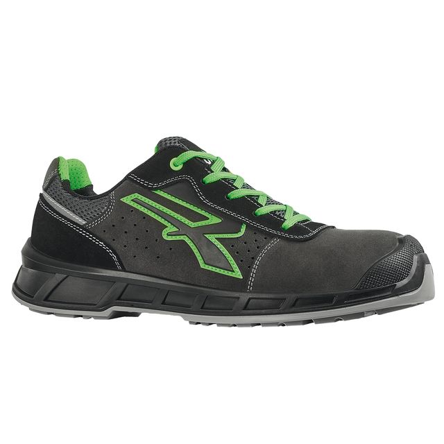 Calzatura di sicurezza Taylor S1P S - numero 35 - pelle scamosciata - nero/verd…