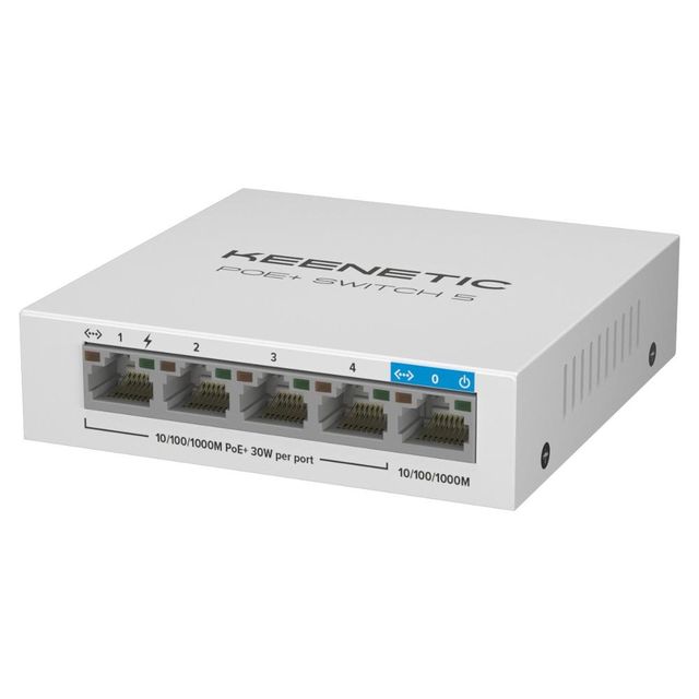 KEENETIC POE+ SWITCH 5 (KN-4610), SWITCH 1 PORTA 1GBPS + 4 PORTE 1 GBPS POE+, 3…