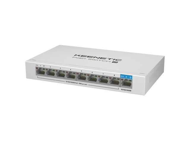 KEENETIC POE+ SWITCH 9 (KN-4710), SWITCH 1 PORTA 1GBPS + 8 PORTE 1 GBPS POE+, 3…