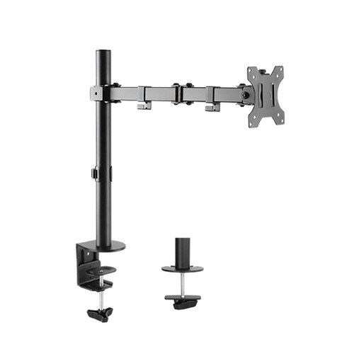 LINK BRACCIO SUPPORTO DA TAVOLO CON MORSA A DUE SNODI PER VIDEO 13-32" FINO A 8…