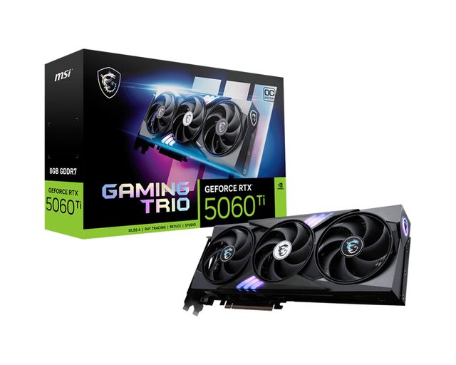 MSI NVIDIA GEFORCE RTX 5060 Ti 8G GAMING TRIO OC NVIDIA 8 GB GDDR7 TRIPLE FAN P…