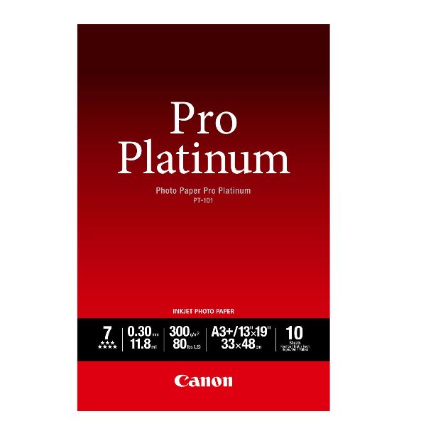 Canon - Carta fotografica Canon PT-101 Pro Platinum A3+ 10 Fogli - 2768B018