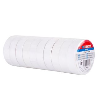 Nastro adesivo isolante 15mmx10mt bianco Geko