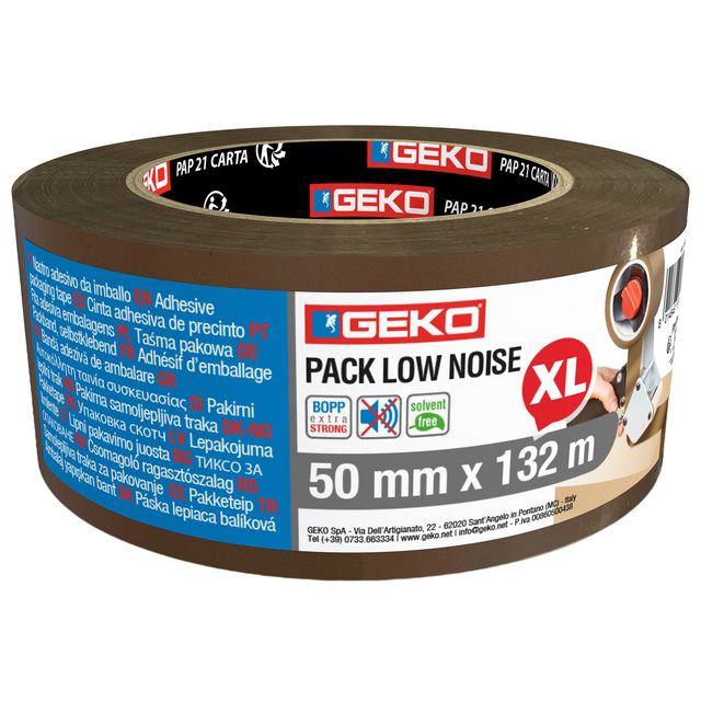 Nastro da imballo PP low noise 50mmx132mt avana Geko