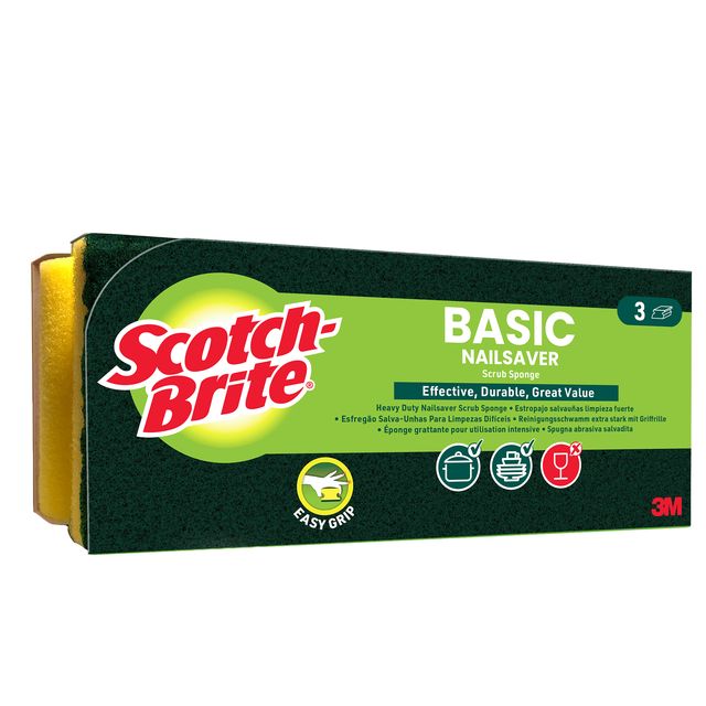 PACK 3 Spugne abrasive Basic salvadita SCOTCH BRITEÂ®