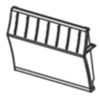 Pannello divisorio in melaminico bianco per bench 100xH.35 cm linea Practika Qu…