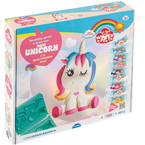 Pasta modellabile Didò modella gioca e crea con Maxi Unicorn - 450 g - F362700