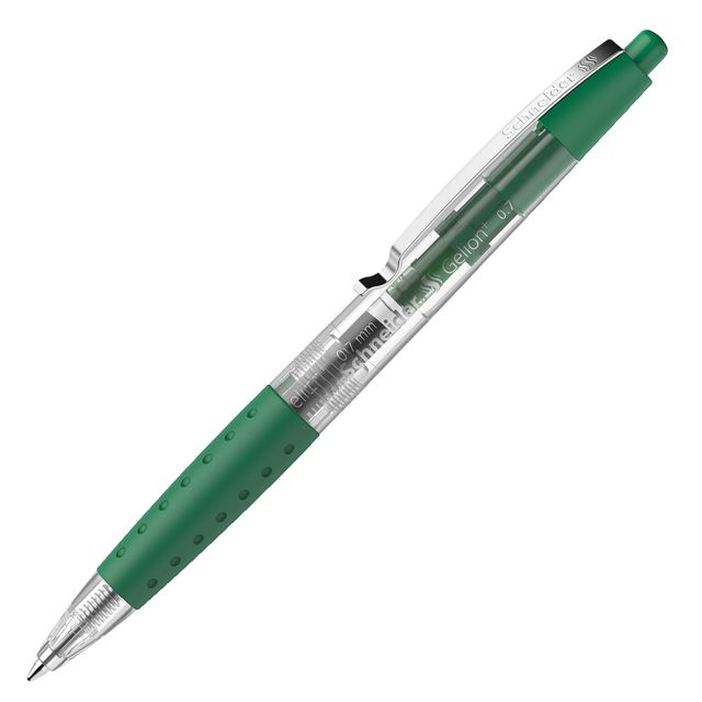 Penna gel a scatto Gelion+ punta 0.7mm verde Schneider