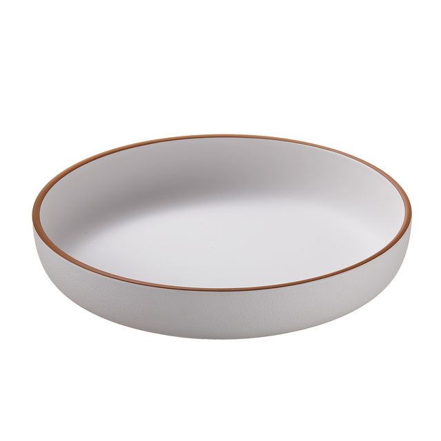 Piatto fondo rPET D21x3,8cm bianco Leone