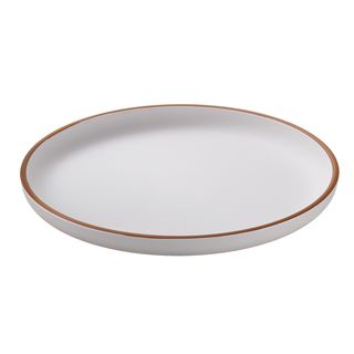 Piatto piano rPET D22x2,1cm bianco Leone