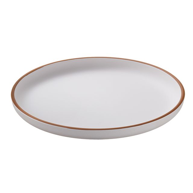 Piatto piano rPET D22x2,1cm bianco Leone