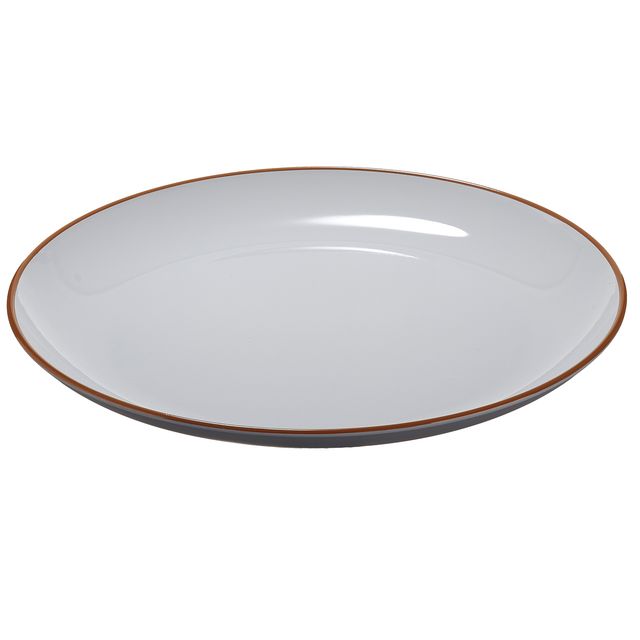 Piatto piano rPET D27,5x2,8cm grigio Leone
