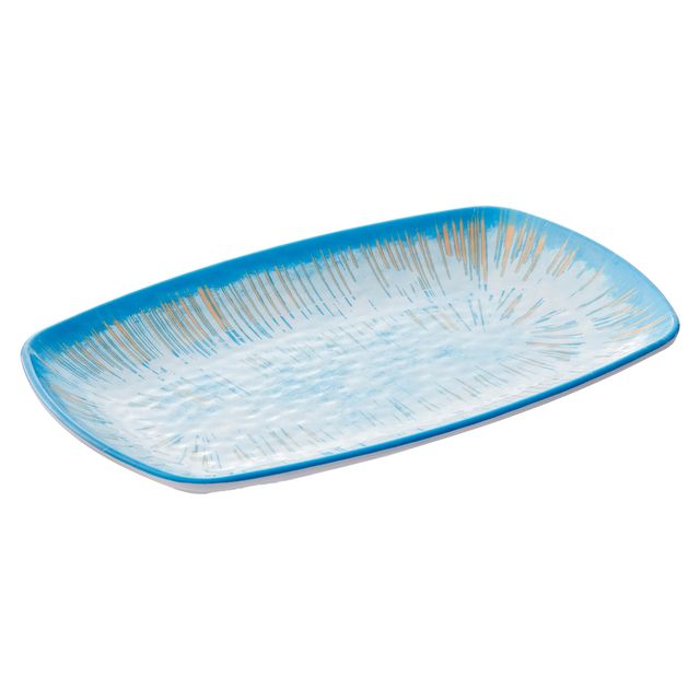 Piatto rettangolare Linea Oceano 23,5x15x2,5cm melamina Leone